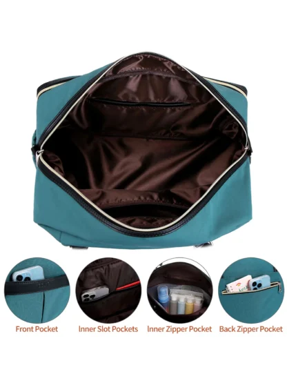 Large Capacity Travel Bag Handbag Tote Travel Bag Shoulder Weekend Bag with Shoe Compartment Breathable Travel Night Bags - Image 5