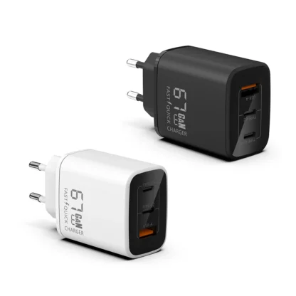 GaN 67W Quick charger type c pd 65w Super fast charger USB C and USB A 3 Ports with QC 4.0 3.0 for Samsung iPhone 15 Pro Laptop - Image 29