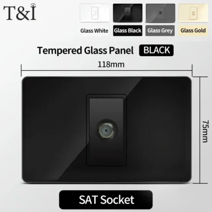 118 Series Black Tempered Glass Wall Switch Socket Italy Standard 16A Outlet with USB Type-C 20W Fast Charging for Home Office - Image 19