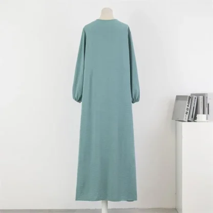 Spirng Autumn Full Sleeve Casual Plus Size Dress Women Loose Maxi Dresses Female Oversize Long Dresses Vestidoes Fit 120KG - Image 6