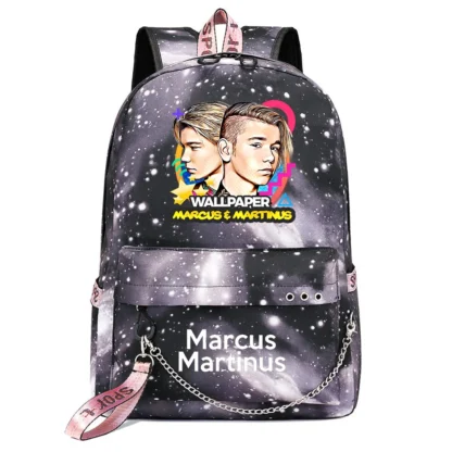 Marcus and Martinus Boys Girls School Bags Teenager USB Charging Chain Travel Backpack Student College Bookbag Mochila - Image 40