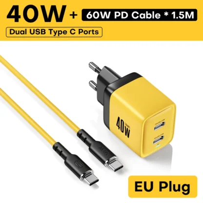ASOMETECH 40W USB C GaN Charger Portable 20W Type C Chargers Support PD Quick Charging For iPhone 14 Pro Max 11 ipad MacBook - Image 7