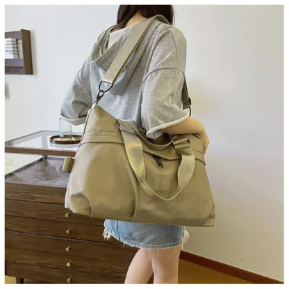 Large Capacity Oxford 2024 High Quality Travel Handbag Zipper Solid Trendy Casual Crossbody Bag Soft Versatile Popular Handbag - Image 33