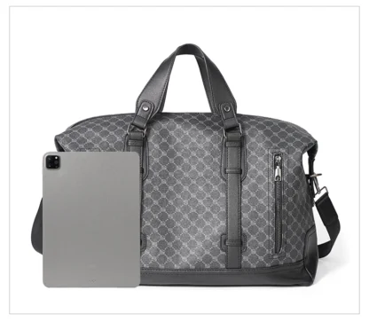 Xiao.P 2024 New Large Capacity Plaid Travel Bag Korean Version Men's Bag Casual Fashion Shoulder Bag Crossbody Bag Big - Image 19