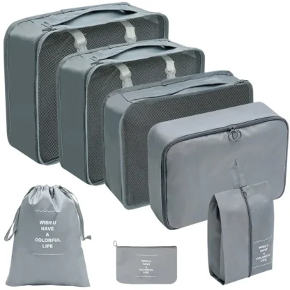 7/8 Pcs Set Travel Organizer Storage Bags Suitcase Packing Cubes Set Cases Portable Luggage Clothes Shoe Tidy Pouch Folding - Image 11
