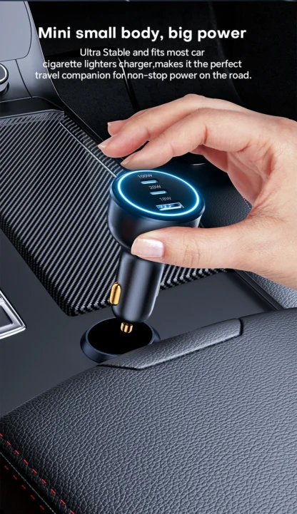 138W Car Charger USB Type C Dual Port USB Phone Fast Charger PD Fast Charging for IPhone 14 Samsung Xiaomi  IPad Laptops Tablets - Image 16