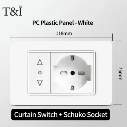118 PC plastic panelBrazil Mexico Universal USB Type-C 20W Fast Charging Wall Outlet Plug PC Panel Electric Light Switch Office - Image 12