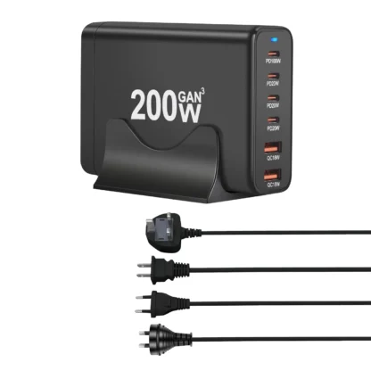 200W GaN Charger 6 Ports USB Type C PD Charger Quick Charge 3.0 USB Type C Quick Charger Mobile Phone USB Charger - Image 10
