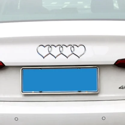 Car Love Heart Logo Sticker Rear Trunk Tail Label Badge Emblem Decal For Audi Q7 A7 A6 S3 S4 A5 A4 B5 B6 B7 B8 C6 C7 A3 Q3 Q5 TT - Image 15