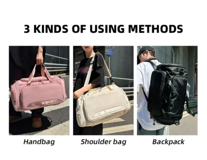 Travel Duffel Bag with Shoes Pocket Outdoor Business Trip Fitness Yoga Shoulder Bags Dry Wet Short Distance Trip Handbag - Image 19