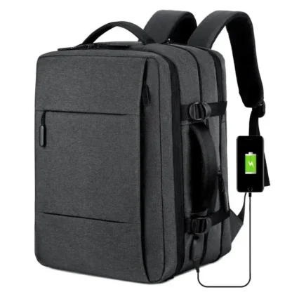 Classic Travel Backpack Men Business Backpack School Expandable USB Bag Large Capacity Laptop Waterproof Fashion Backpack - Image 2