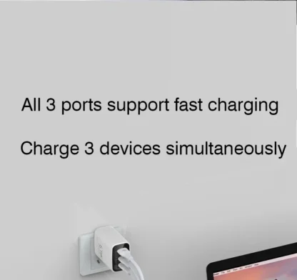 GaN 67W Quick charger type c pd 65w Super fast charger USB C and USB A 3 Ports with QC 4.0 3.0 for Samsung iPhone 15 Pro Laptop - Image 19