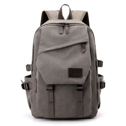 High Quality Canvas Men Backpack Large Capacity School Bags for Teenage Boys Anti-theft Travel Backpack Shoulder Bag - Image 10