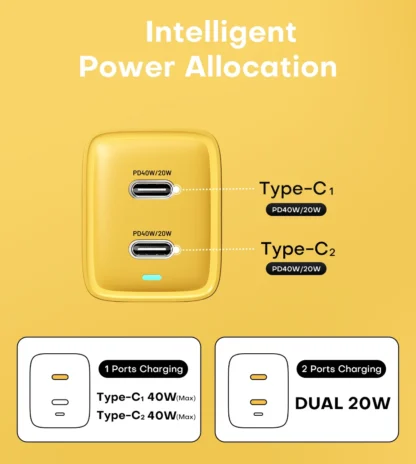 ASOMETECH 40W USB C GaN Charger Portable 20W Type C Chargers Support PD Quick Charging For iPhone 14 Pro Max 11 ipad MacBook - Image 22