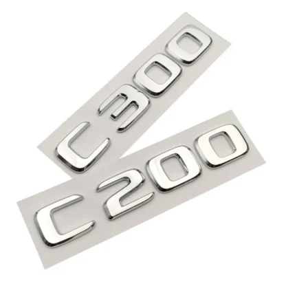 3D ABS Chrome Logo C63 C43 C180 C350 C230 C220 C300 C200 Emblem Car Trunk Sticker For Mercedes W205 W204 AMG Letters Accessories - Image 4
