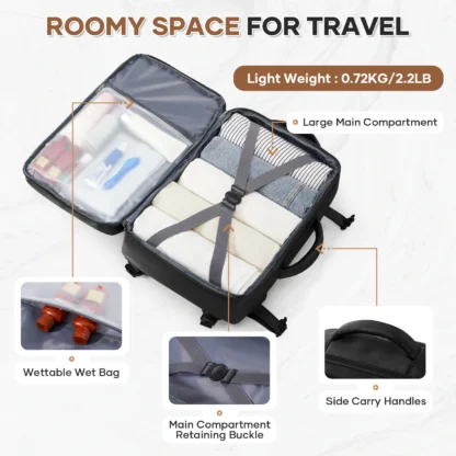 Large Capacity Travel Backpack Men Women's Bag, Laptop College Backpack Journey Carry on Backpack Hand Travel Bag Essentials - Image 3