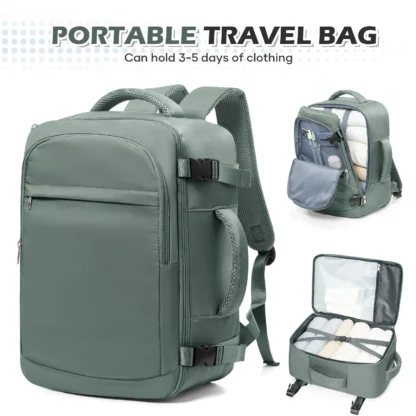 Cabin Bag Underseat Travel Backpack, Women Mens Outdoor Backpack Carry-on Backpack, Cabin Luggage Aviation Wizzair 40x30x20 Bag - Image 8