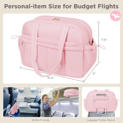 Weekender Bags Quilted Travel Duffel Bag,Large Puffer Duffle Bag,Travel Gym Weekend Workout,Carry on Bag for Airplanes - Image 4