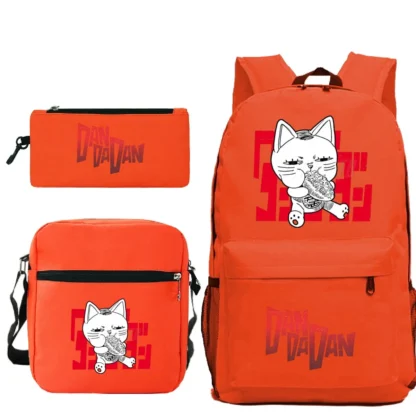 Students Anime Dandadan 3pcs Set Backpacks Outdoor Travel Funny Dandadan Okarun Design Pencil Case School Bags For Boys Girls - Image 15