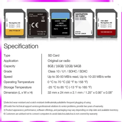 N98R Navigation Card SD Card VW Discover Media 2025 Sat Nav AS V21 Map UK Europe 32GB - Image 4