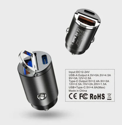 Mini Stealth Car Adapter QC 4.0 3.0 Quick Charge Type C PD Charger 30W PD+QC/PD+PD Car Charger For iPhone 12 13 Huawei Xiaomi - Image 21