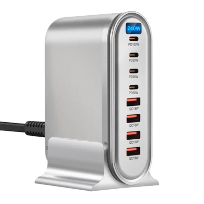 240W GaN USB Fast Charger Multi Ports Desktop Charging Station For iPhone/Samsung/iPad/MacBook Quick Charger Type C QC 4C4A - Image 12