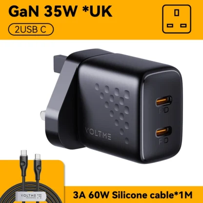 VOLTME 35W GaN USB C Charger Quick Charge 4.0 3.0 PD USB-C Charger For Macbook Air 15" IPhone 15 14 Pro Max Type C Fast Charger - Image 10