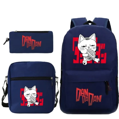 Students Anime Dandadan 3pcs Set Backpacks Outdoor Travel Funny Dandadan Okarun Design Pencil Case School Bags For Boys Girls - Image 12