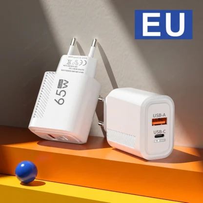 65W GaN USB Fast Charger Quick Charge3.0 PD Type C Wall Charger For iPhone 15 14 Samsung Xiaomi Huawei USB C Phone Power Adapter - Image 12