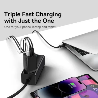 Baseus 65W GaN Charger Quick Charge 4.0 3.0 Type C PD USB Charger Portable QC4.0 3.0 Fast Charger For Laptop IPhone14 13 - Image 5