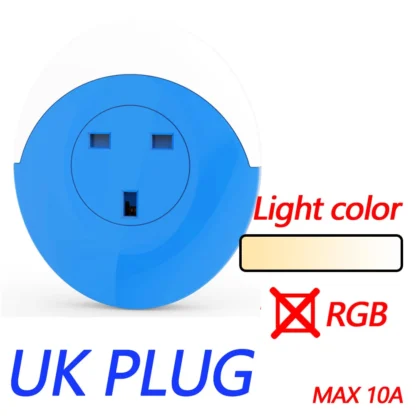 Tuya Wifi Smart Night Light Plug EU AU UK US Adapter Color LED Light Homekit Socket Voice Control Works with Alexa Google Home - Image 5
