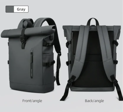 HK Expandable Travel Backpack Men Large Capacity Waterproof 15.6” Laptop Bag Hiking Rucksack Cycling Daypack Bag with USB Port - Image 33