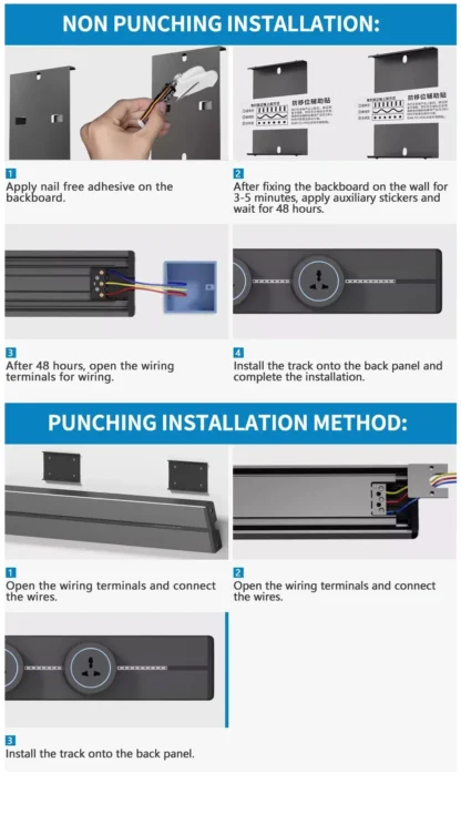EU Wall power rail socket, kitchen aluminum expansion socket 40cm 50cm, built-in socket on countertop - Image 23