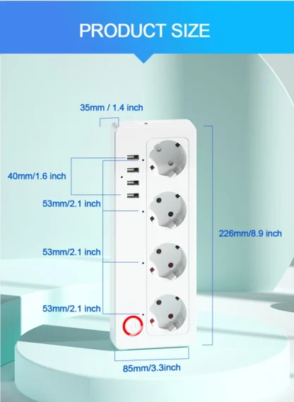 10A/16A wifi Power Strip Tuya Smart Plug Power Strip Extension Cord Smart Home EU Socket Work with Alexa - Image 21