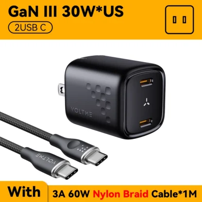 VOLTME 30W GaN Ⅲ USB charger fast charge High speed chargers type c Portable Phone charger for iphone 15 pro max xiaomi samsung - Image 10
