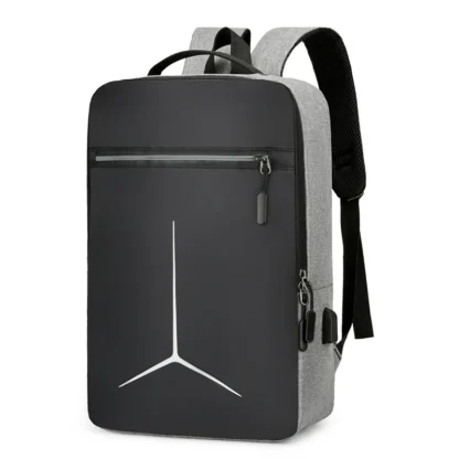 Men's Fashion Multifunctional Computer Backpack Large Capacity Waterproof Fabric Unisex Business Duty Backpack Shoulder Oxford F - Image 2