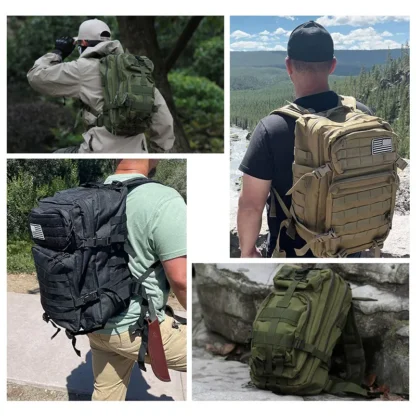 50L Tactical Backpack Men's Travel Large Capacity Rucksacks Men Waterproof Outdoor Sports Multi-functional Bags - Image 6