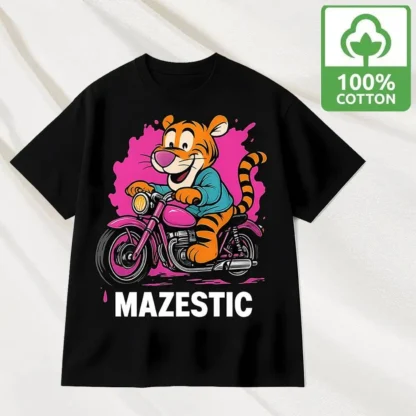 Funny Cartoon Animal print Graphic 100% Cotton T-shirt Unisex Street Oversized Casual Tees Y2K Loose Children's Clothing - Image 2