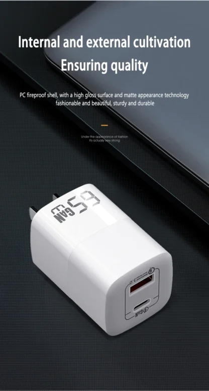 UGOURD PD 65W GaN Fast Charger Power Adapter With USB A and Type C Quick Charge UK EU US Plug For iPad MacBook Air Laptop iPhone - Image 24