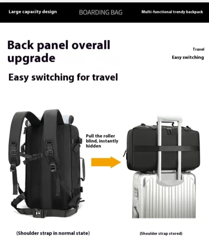 Large capacity men's backpack with high-end feel, travel backpack, sports outdoor luggage bag, mountain climbing bag, waterproof - Image 20