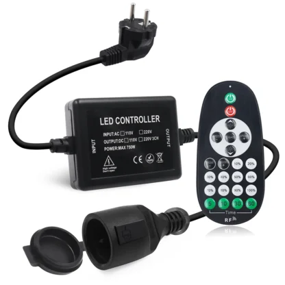 AC 110V 220V 240V LED Dimmable Controller 750W Christmas Outdoor String Lights Bulb Adjust Bright 23Keys Remote EU US UK AU Kit - Image 28