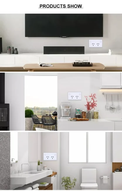 Melery Matter Smart Wall Socket AU Electrical Plug Outlet Power Glass Panel Voice Remote,SmartThings Homekit Alexa Google Home - Image 13