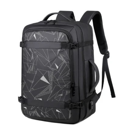 40LExpandable USB Travel Backpack, Flight Approved Carry on Bags for Airplanes,Water Resistant Durable 17-inch backpack men - Image 11