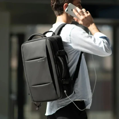 HK Business Backpack for Men Waterproof Anti-Theft 15.6” Laptop Backpack Casual Large Capacity Expandable Travel Bag Short Trip - Image 3