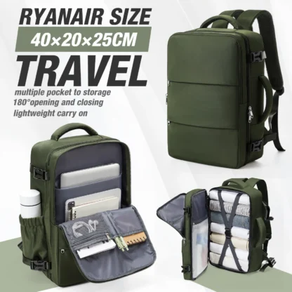 Ryanair 40x20x25 Luggage Cabin Bag, 40x30x20 Bag Men Women 15.6inch Laptop Bag Business  Travel Backpack，College School Backapck - Image 7