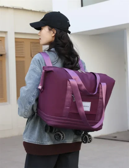 Travel bag, backpack large-capacity disassembly universal wheel storage bag, duffel bag portable multi-layer checked  with wheel - Image 50