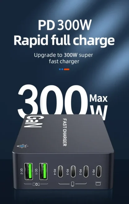 990W GaN USB C Charger 6-Ports Desktop Charger Type C PD 100W PPS Fast Charging Station for Laptop Tablet MacBook Samsung iPhone - Image 10