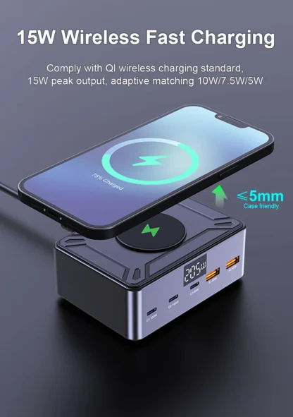 Ueetop 205W GaN Charger Digital Display Desktop USB Type C Charger PD 100W PPS 45W QC4.0 Fast Charging For Laptop Tablet Phone - Image 17