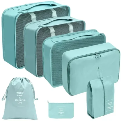 7/8 Pcs Set Travel Organizer Storage Bags Suitcase Packing Cubes Set Cases Portable Luggage Clothes Shoe Tidy Pouch Folding - Image 8