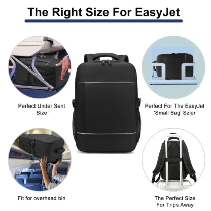 travel backpacks 40x20x25 ryanair cabin bag Unisex Carry-On Suitcase.15.6-inch Laptop Backpack For School,night reflective strip - Image 2